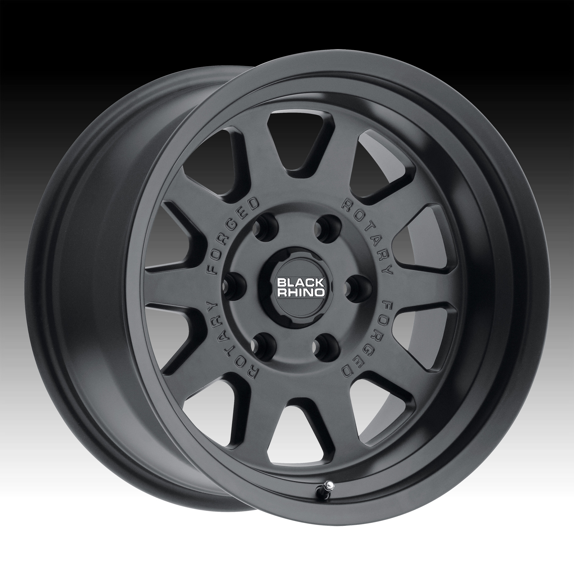 Black Rhino Stadium Matte Black Custom Truck Wheels - Stadium (FFT